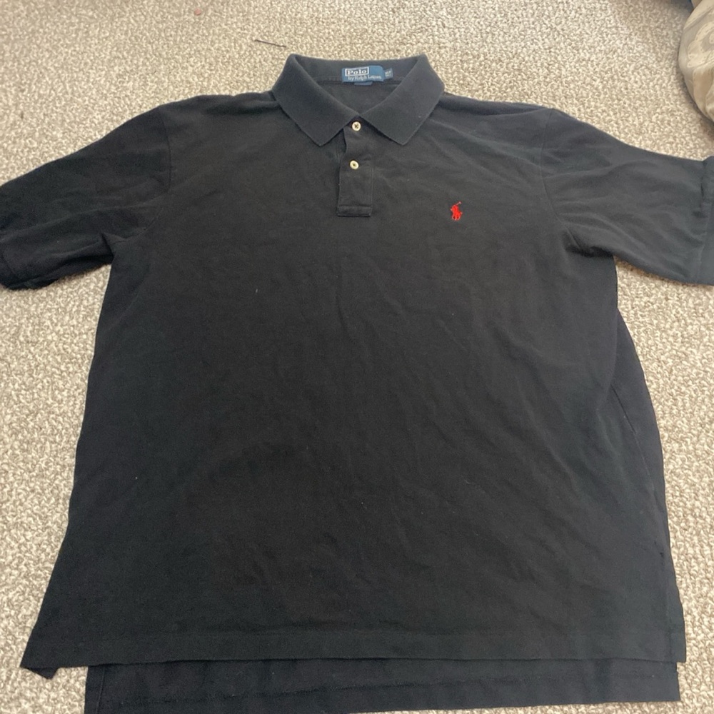 Ralph Lauren Black Polo Shirt for Men